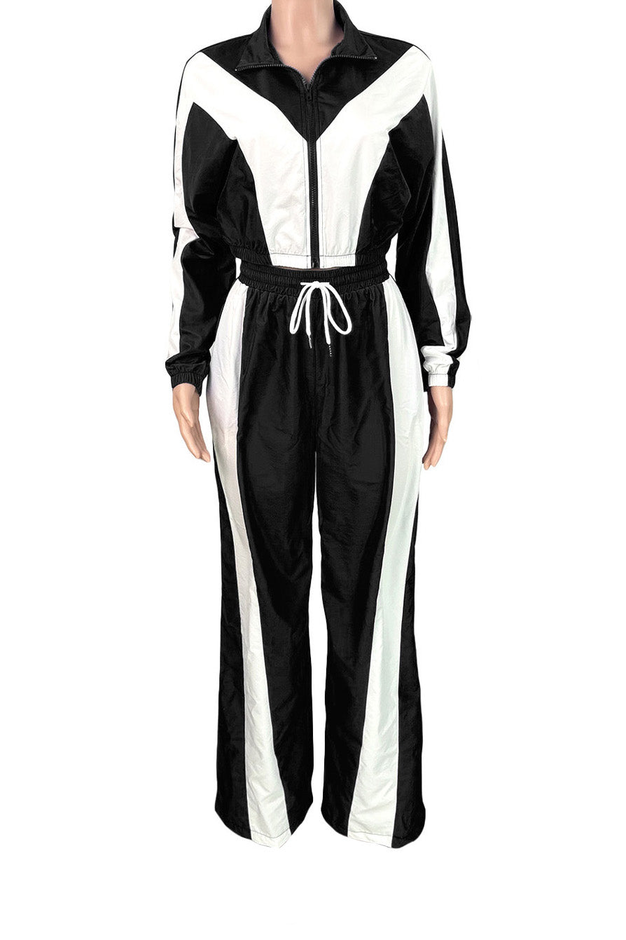 Colorblock Track Jacket & Pants Set Lavish Daily