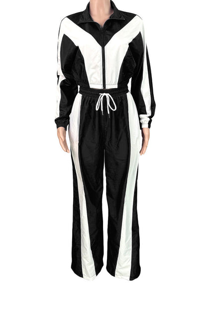 Colorblock Track Jacket & Pants Set Lavish Daily