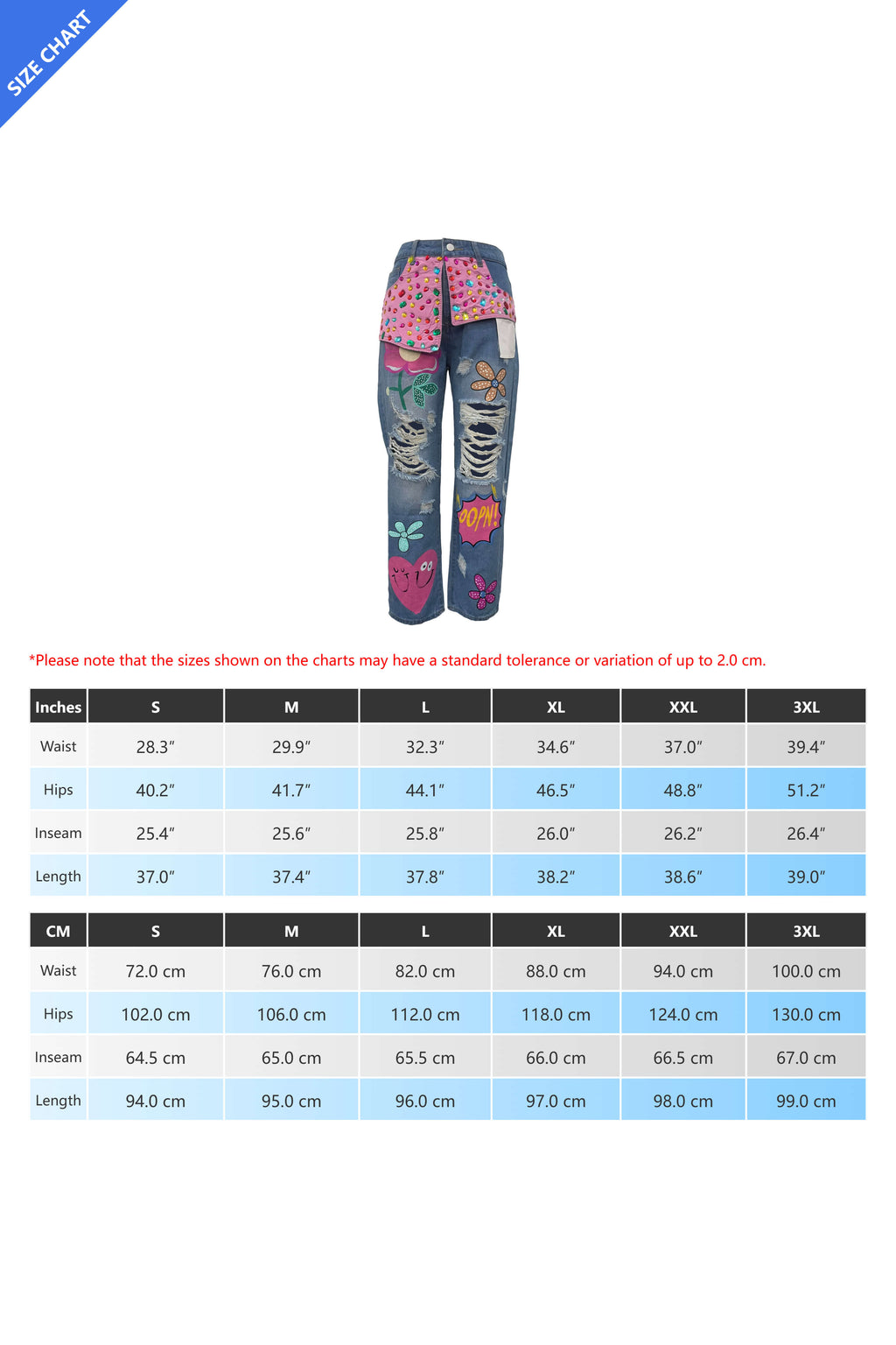 Embroidered Rhinestone Ripped Jeans Lavish Daily