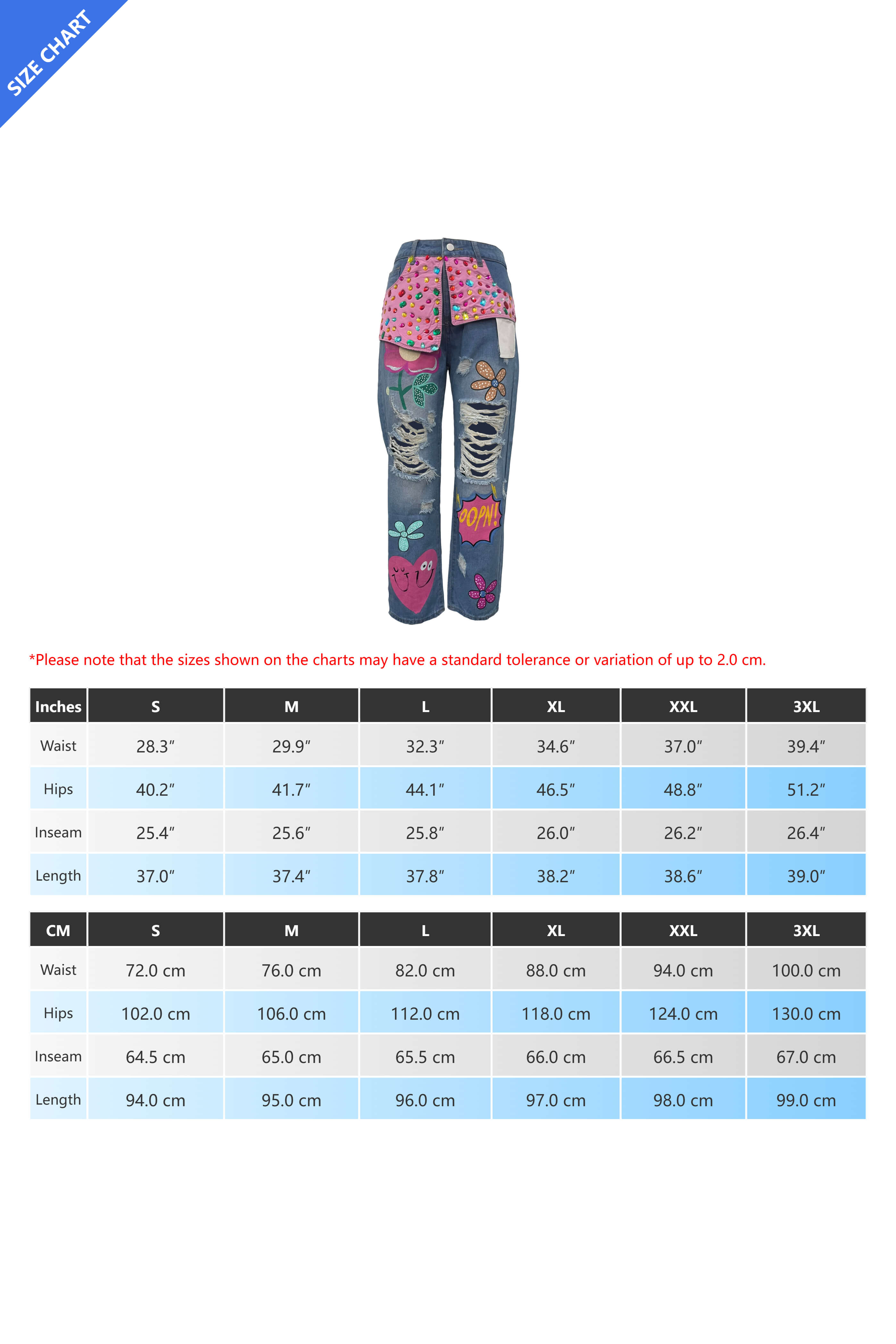 Embroidered Rhinestone Ripped Jeans Lavish Daily