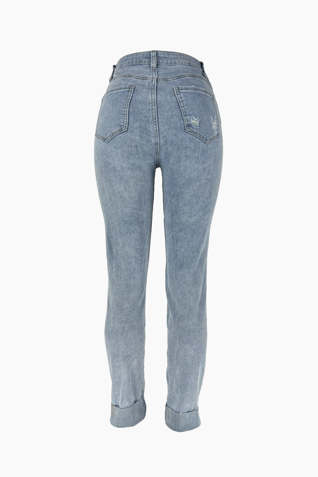 Ripped Stretch Denim Jeans Lavish Daily