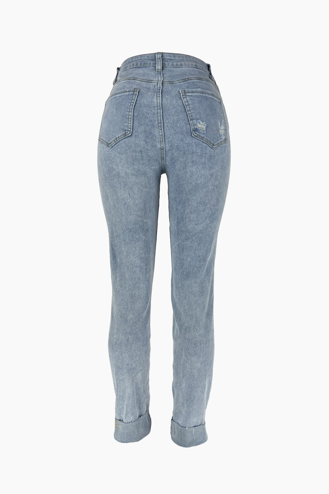 Ripped Stretch Denim Jeans Lavish Daily