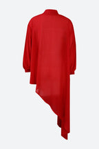 Asymmetrical Hem Shirt Dress Lavish Daily