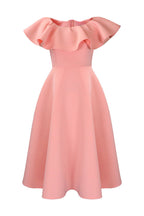 Ruffle Trim Short Sleeve A Line Dress Lavish Daily
