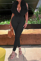 Fur Halter Vest & Leggings Set Lavish Daily