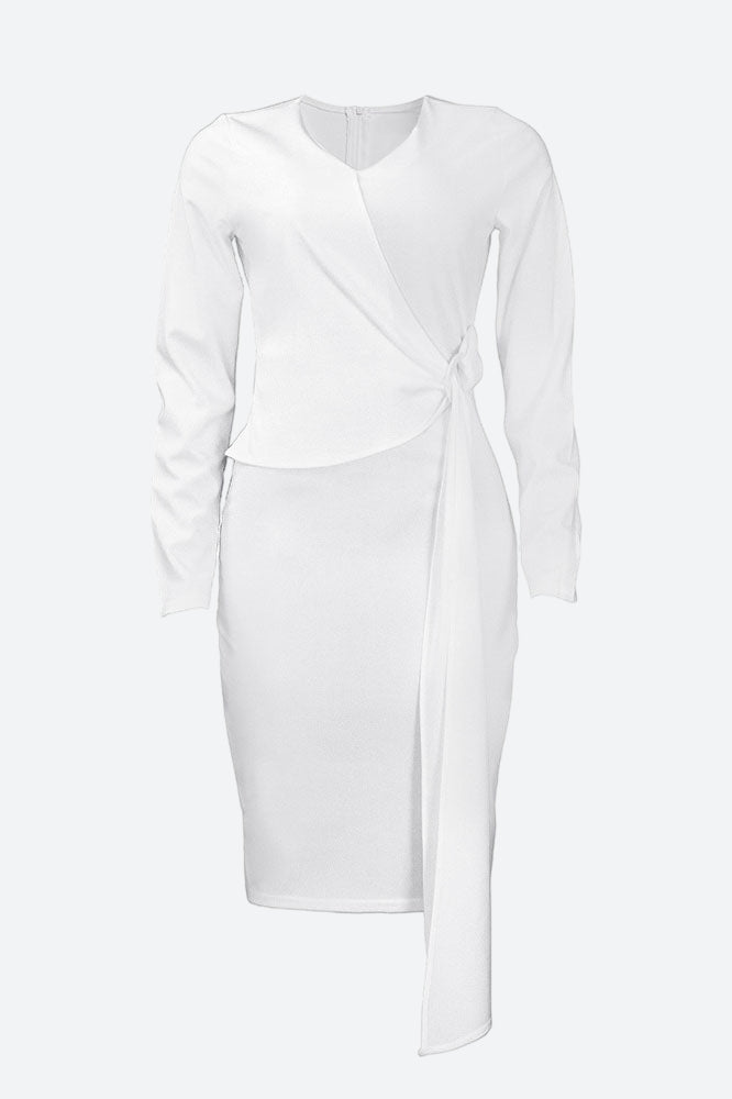 Side Knot Bodycon Dress Lavish Daily