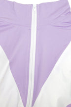 Sporty Color Block 2-Piece Tracksuit Lavish Daily