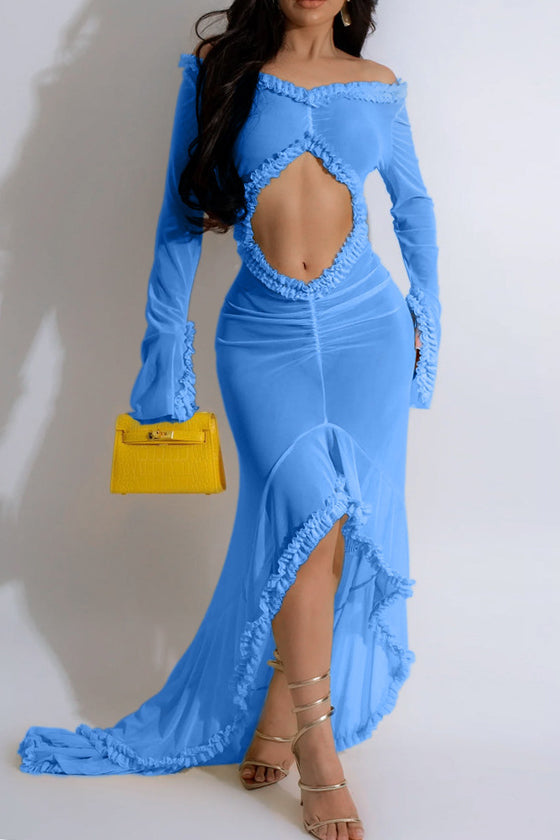 Maxi Ruffle Dress Lavish Daily