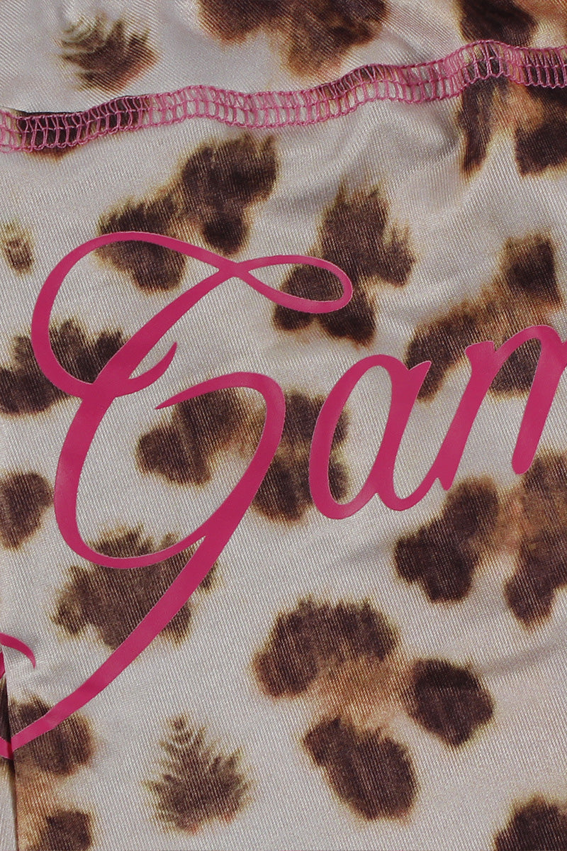 Leopard Print Casual Hoodie & Long Pants Set Lavish Daily