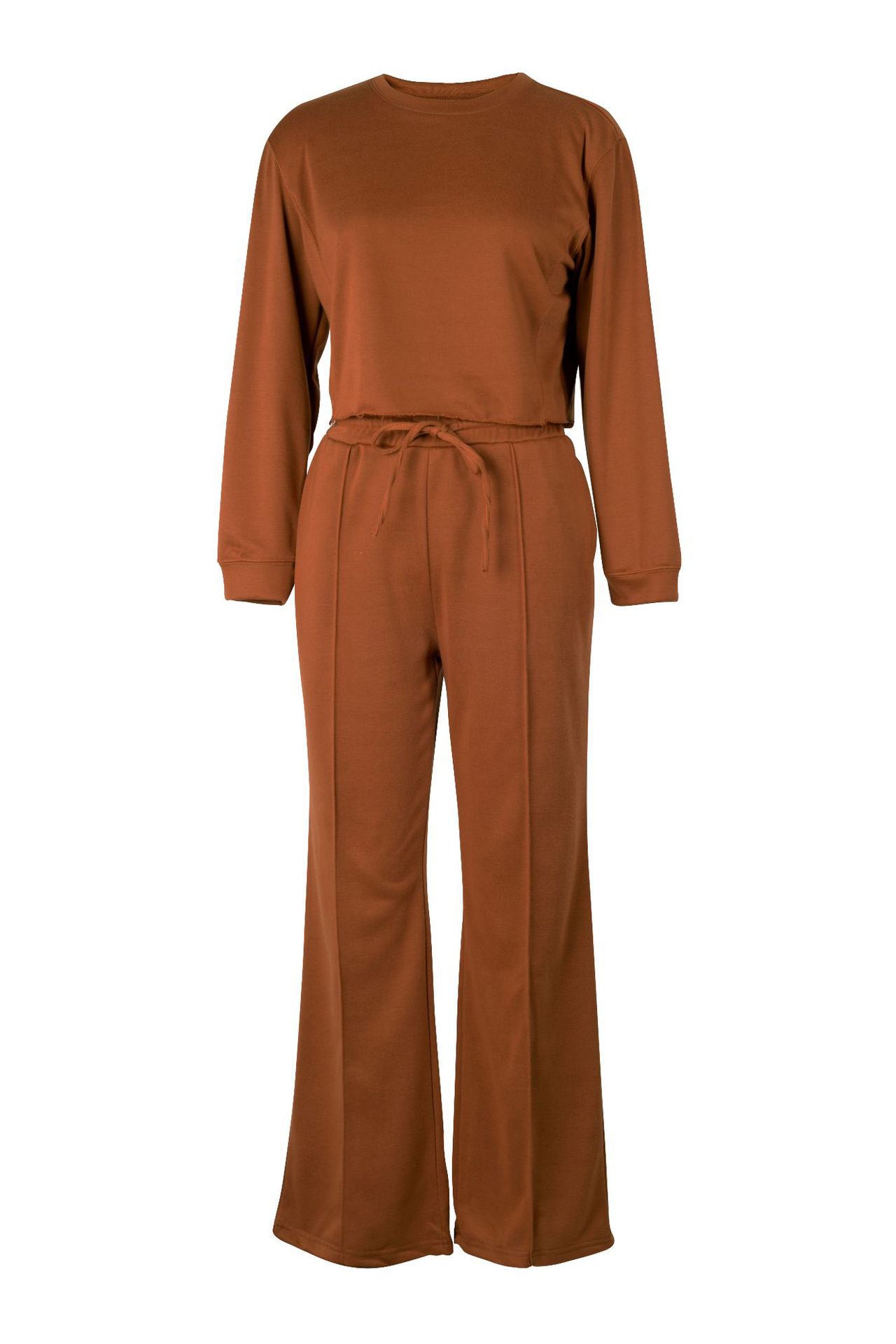 Cropped Sweatshirt and Wide Leg Tracksuit LavishDaily