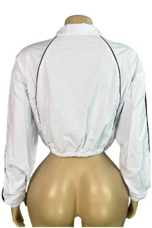 Retro Sport Cropped Track Jacket Lavish Daily