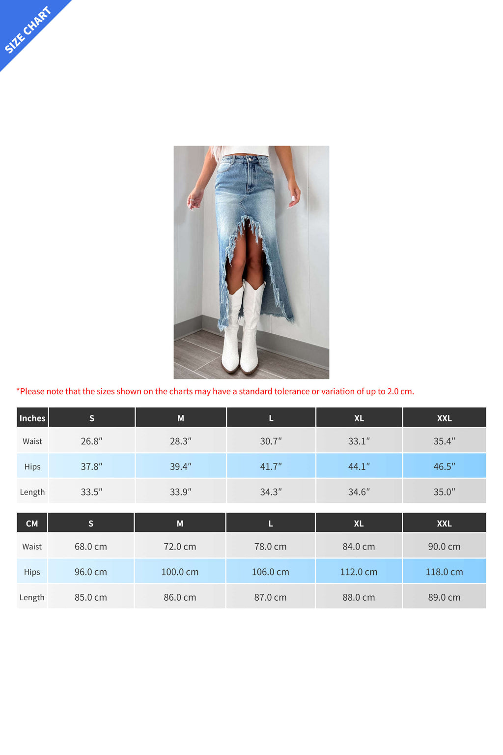 Distressed Irregular Tassel High Waist Denim Skirt Lavish Daily