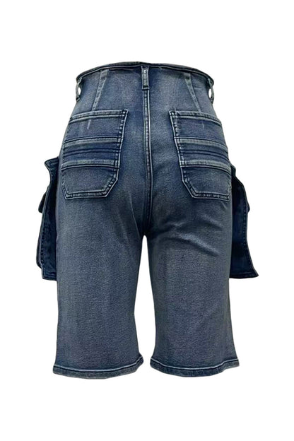 Retro Cargo Denim Shorts Lavish Daily