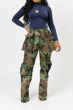 Camo Multi Pocket Cargo Pants Lavish Daily