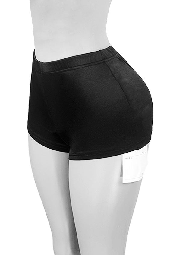 Shiny Satin Bodycon Mini Shorts Lavish Daily