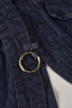 Cropped Denim Shirt Lavish Daily
