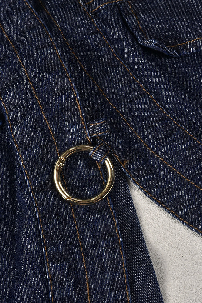 Cropped Denim Shirt Lavish Daily