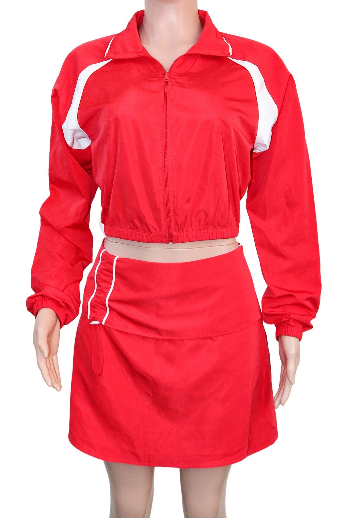 Retro Track Jacket & Mini Skirt Set LavishDaily