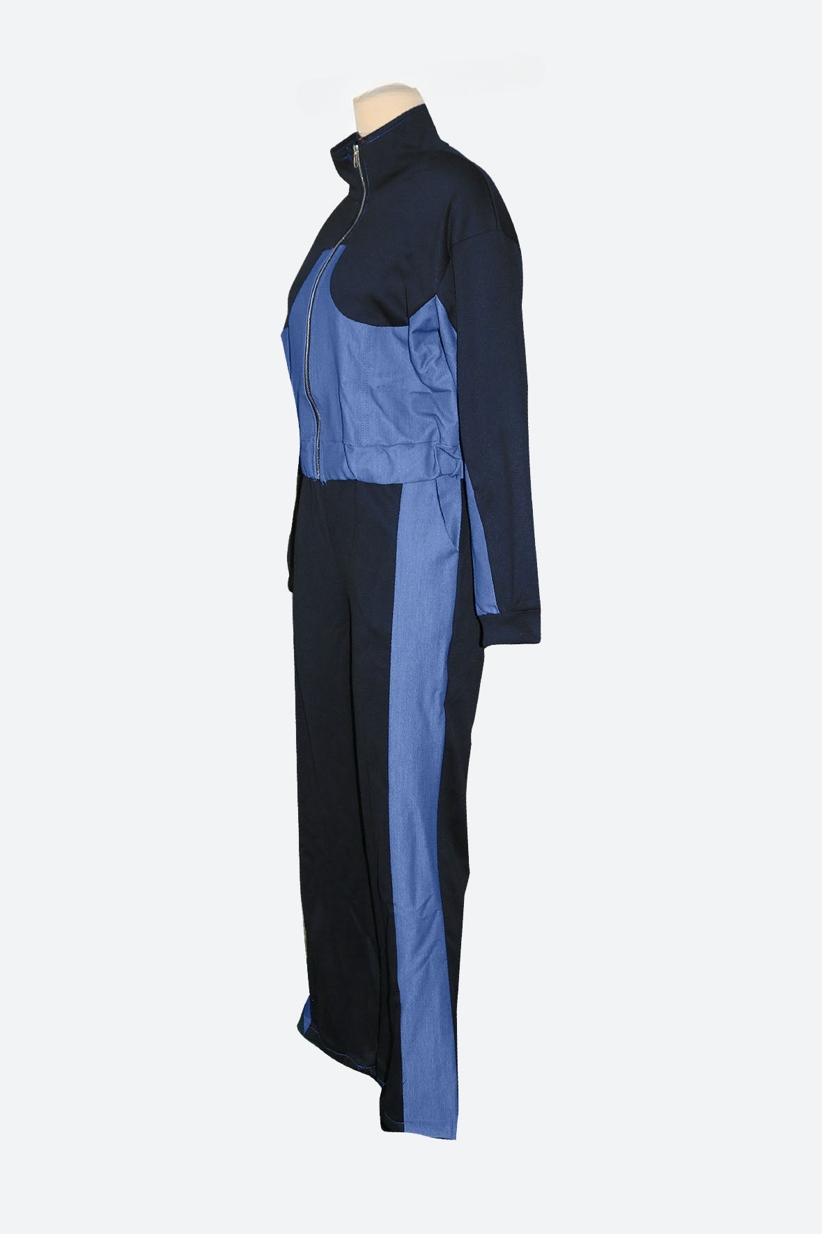 Denim Patchwork Jacket & Long Pant Set Lavish Daily