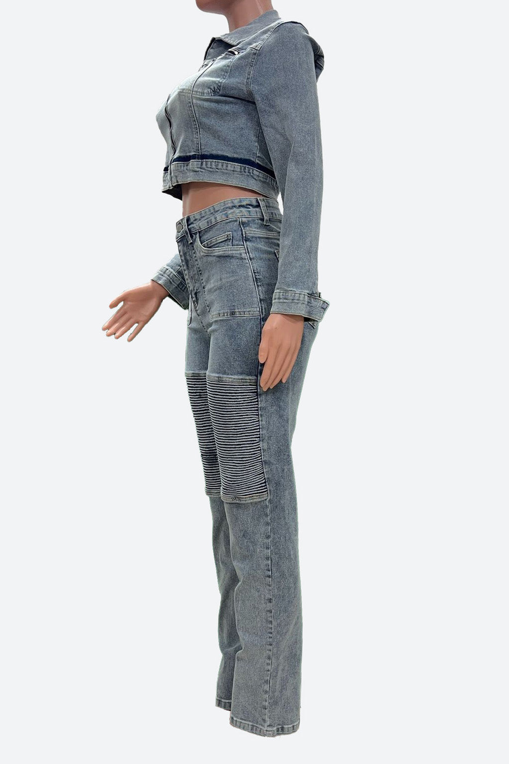 Denim Jacket & Pants Set Lavish Daily