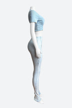 Ribbed Fabric Washed Set Lavish Daily