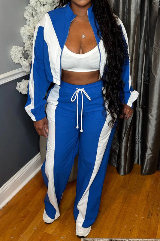 Colorblock Track Jacket & Pants Set Lavish Daily