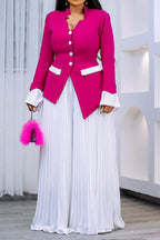 Plus Size Casual V Neck Long Sleeve Pants Sets Lavish Daily