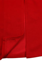 Solid Color Button Lapel Tight Dress Lavish Daily