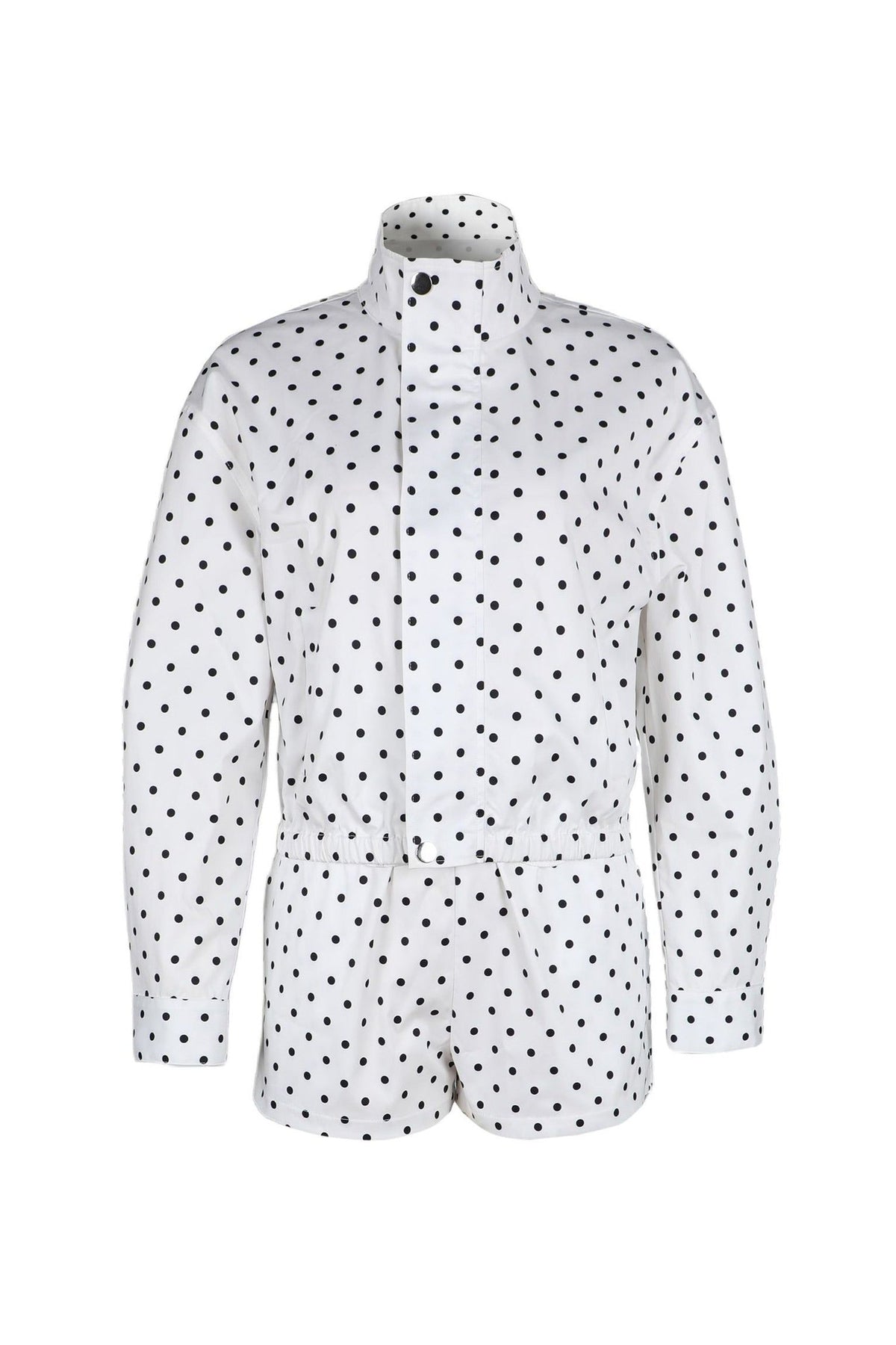 Polka Dot Zip-Up Jacket & Shorts Set Lavish Daily