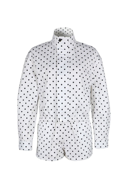 Polka Dot Zip-Up Jacket & Shorts Set Lavish Daily