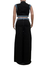 Striped Cropped Top Denim Pant Sets Lavish Daily