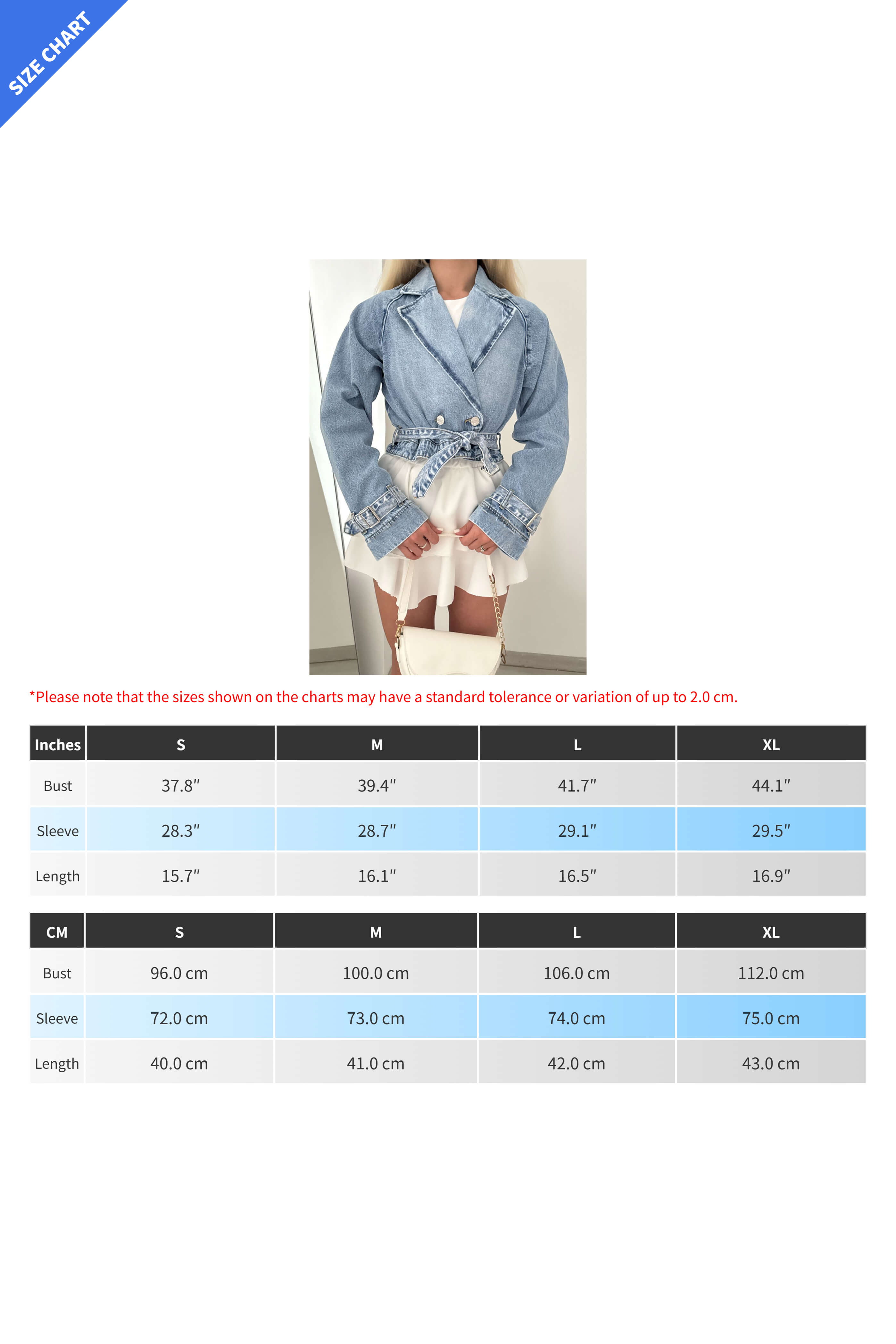 Cropped Denim Trench Jacket Lavish Daily