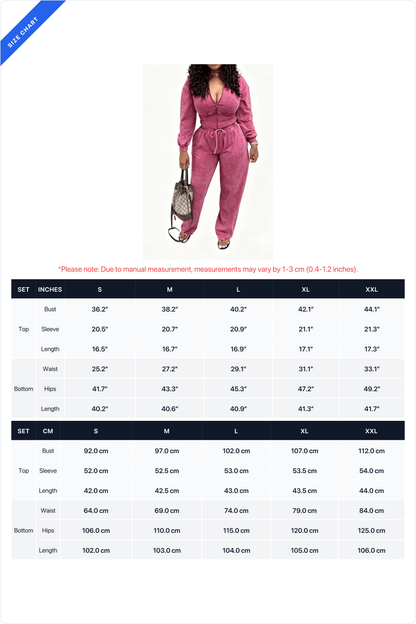 Washed Cropped Zip Jacket Jogger Pants Set Lavish Daily