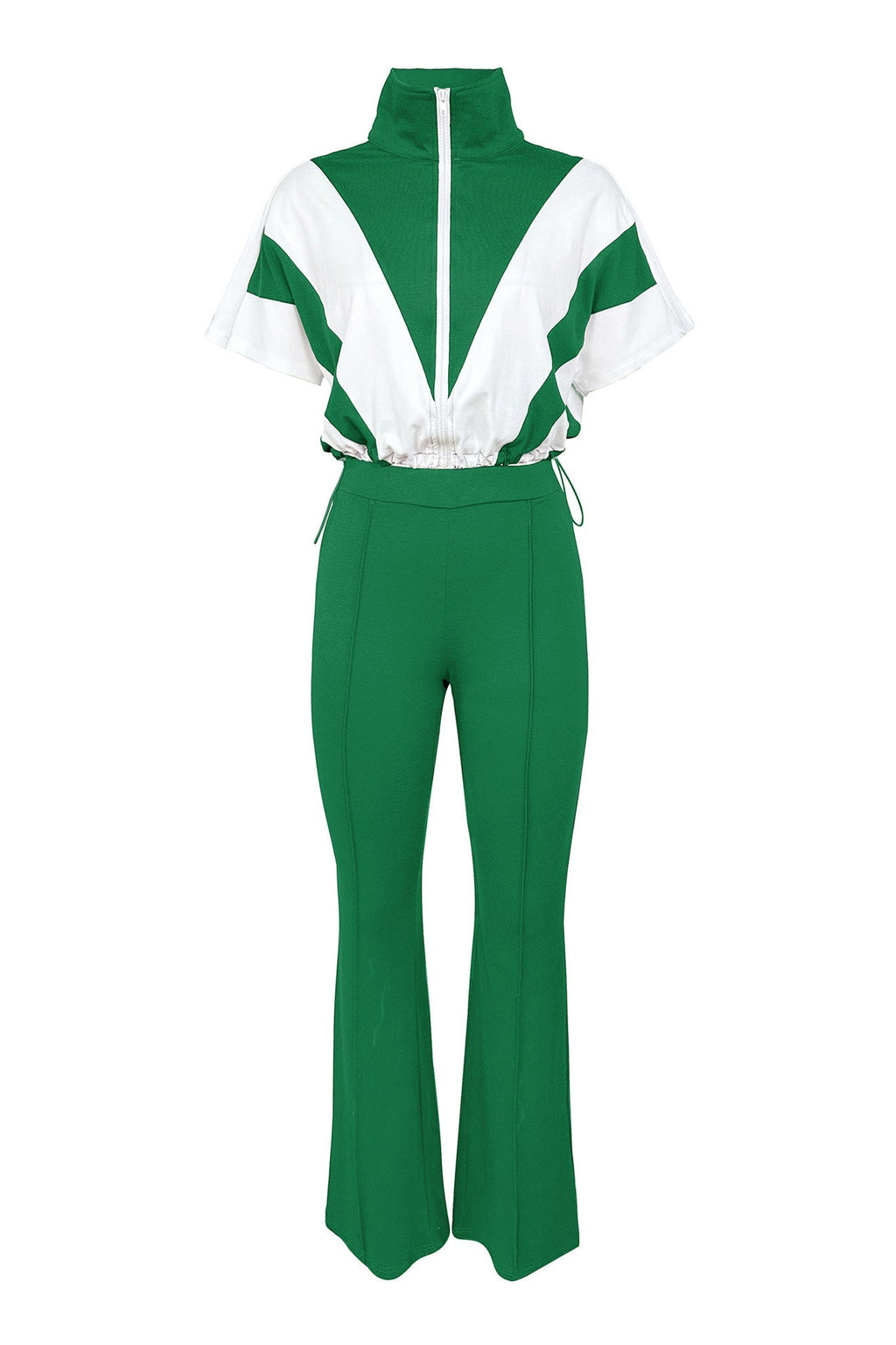 Elastic Waist Colorblock Sport 2-Piece Set Lavish Daily