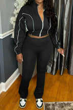 Slim Fit Pants & Cropped Jacket Lavish Daily