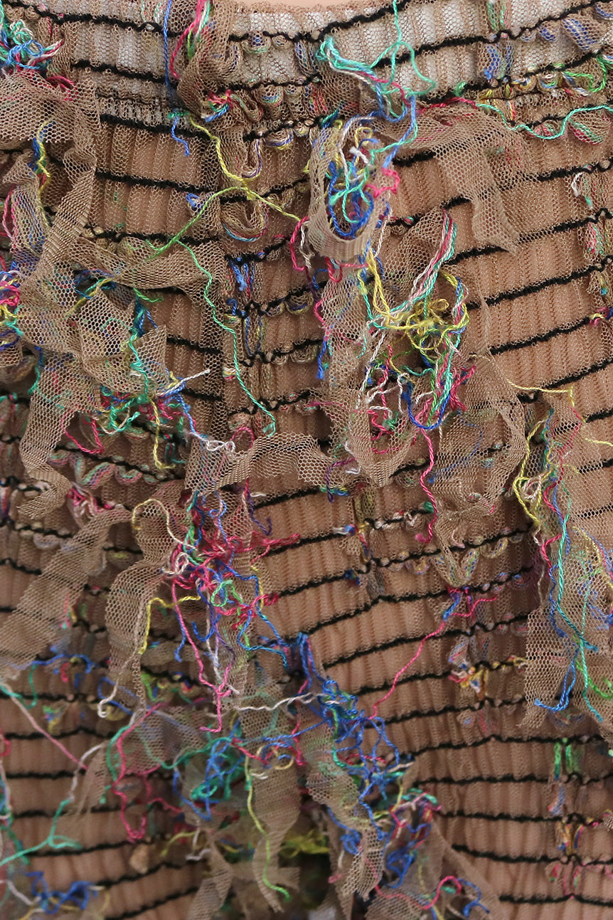 Fringe Sheer Mesh Straight Leg Pants Lavish Daily