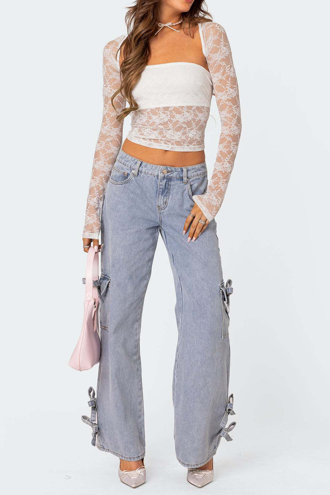 Low Rise Wide Leg Cargo Jeans Lavish Daily