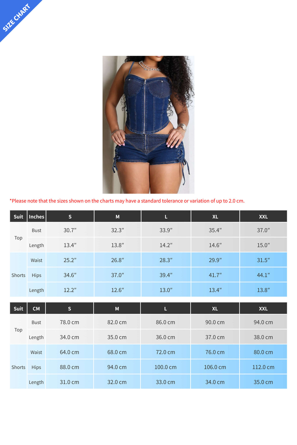 Fashion Straps Denim Set - Casual Shorts Lavish Daily