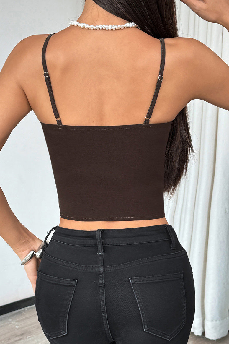 Lace-Up Boned Corset Cami Top Lavish Daily
