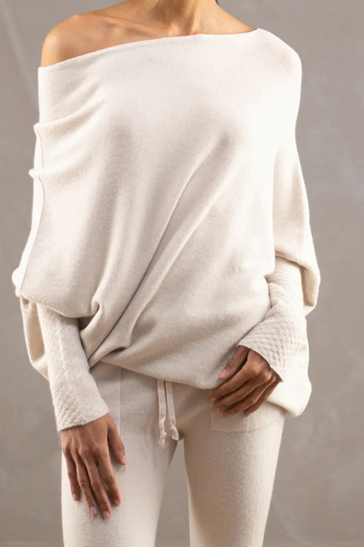 Solid Crew Neck Long Sleeve Top Lavish Daily