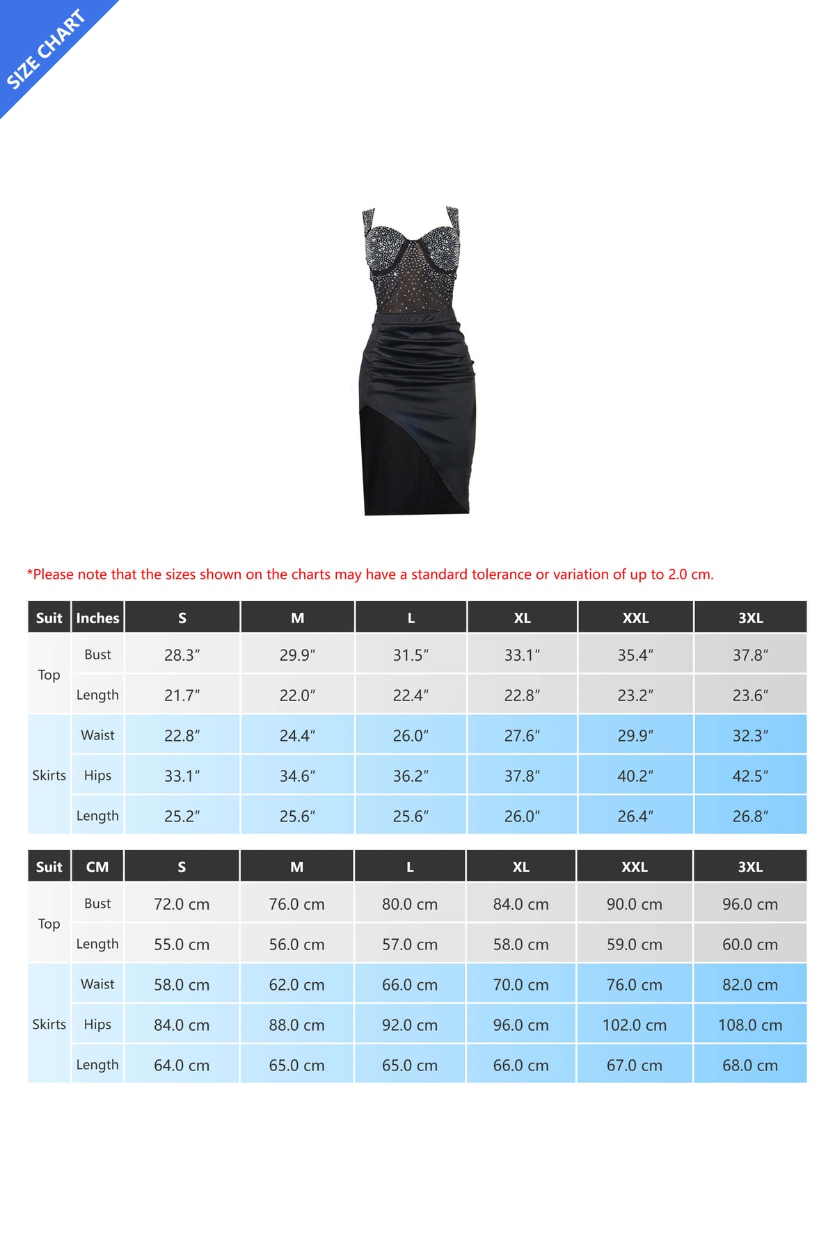 Rhinestone Bodysuit & Pencil Skirt Skirt Set Lavish Daily