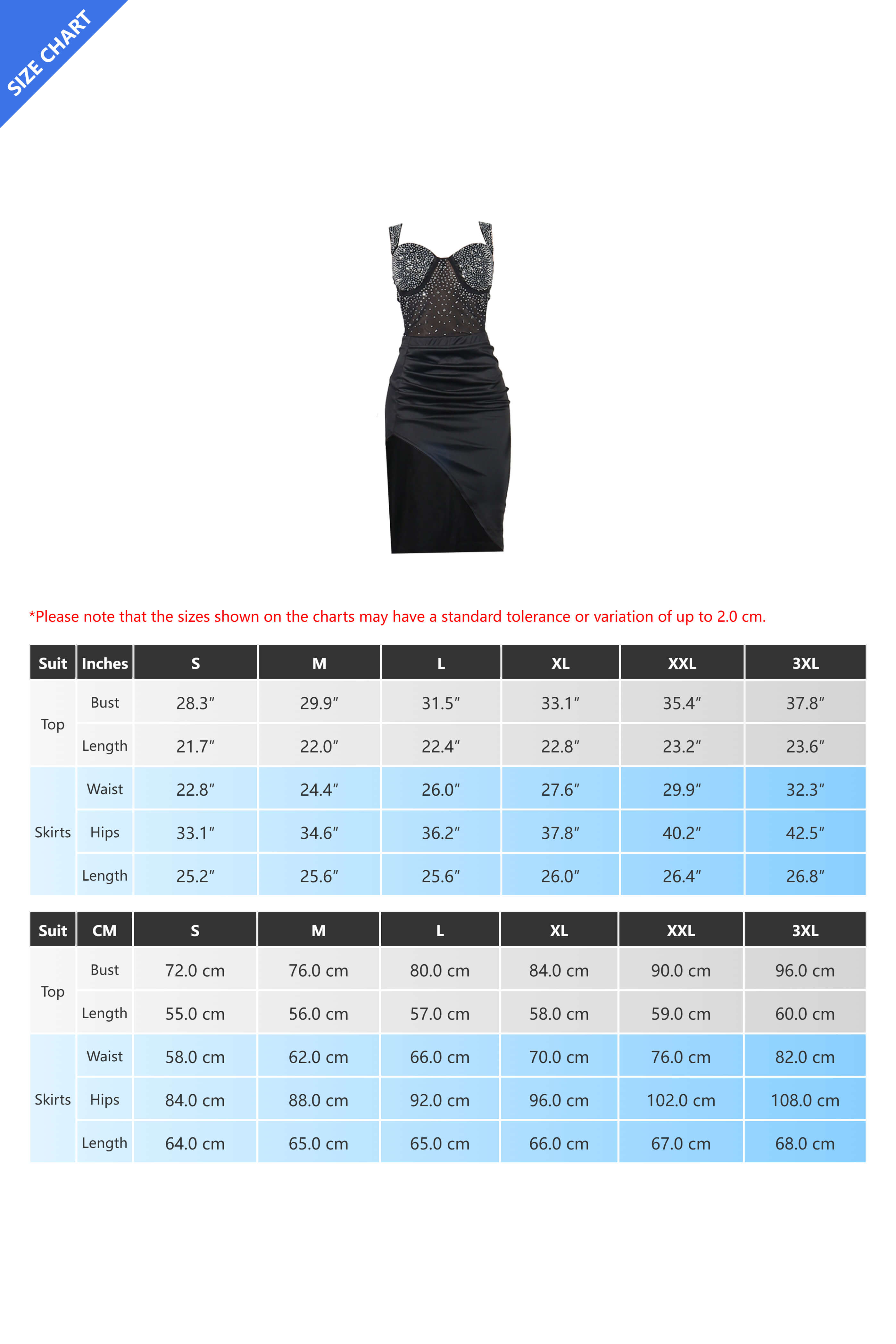 Rhinestone Bodysuit & Pencil Skirt Skirt Set Lavish Daily