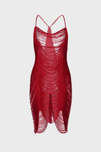 Fringe Detail Midi Dress Lavish Daily