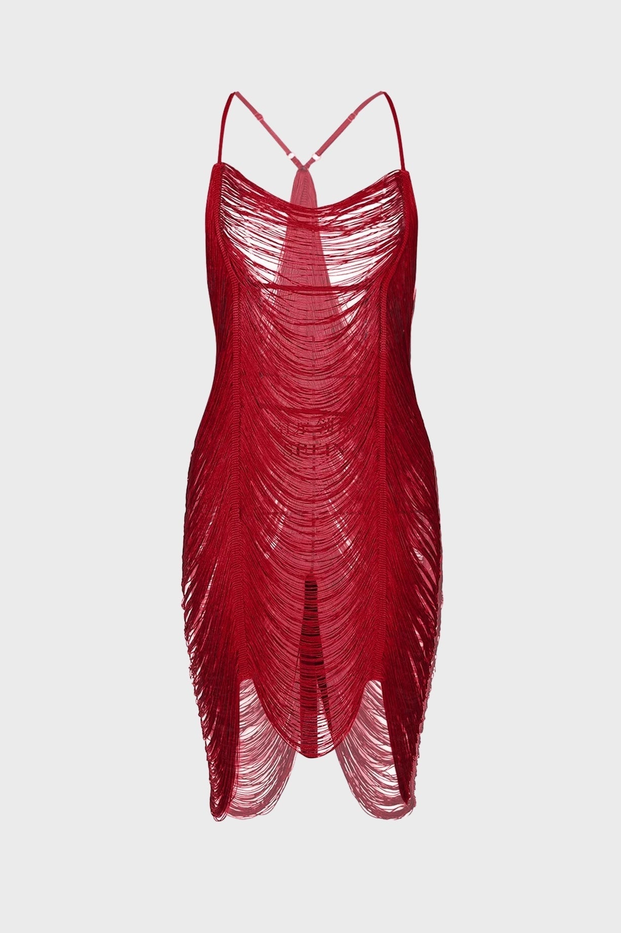 Fringe Detail Midi Dress Lavish Daily