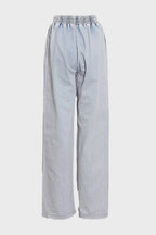 Denim Tube Top Wide Leg Pants Set Lavish Daily