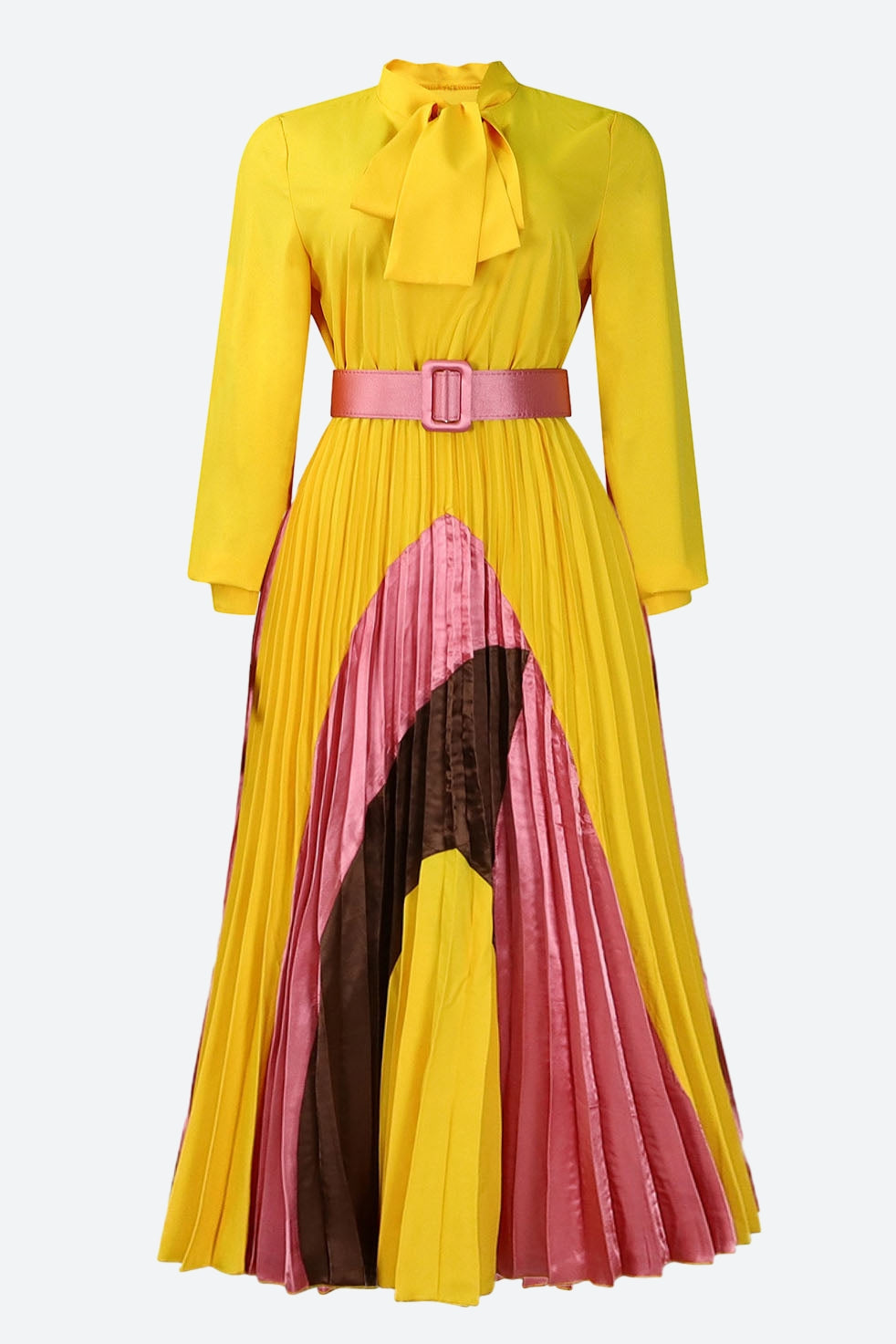 Long-Sleeved Top Elegant Pleated Dress Lavish Daily