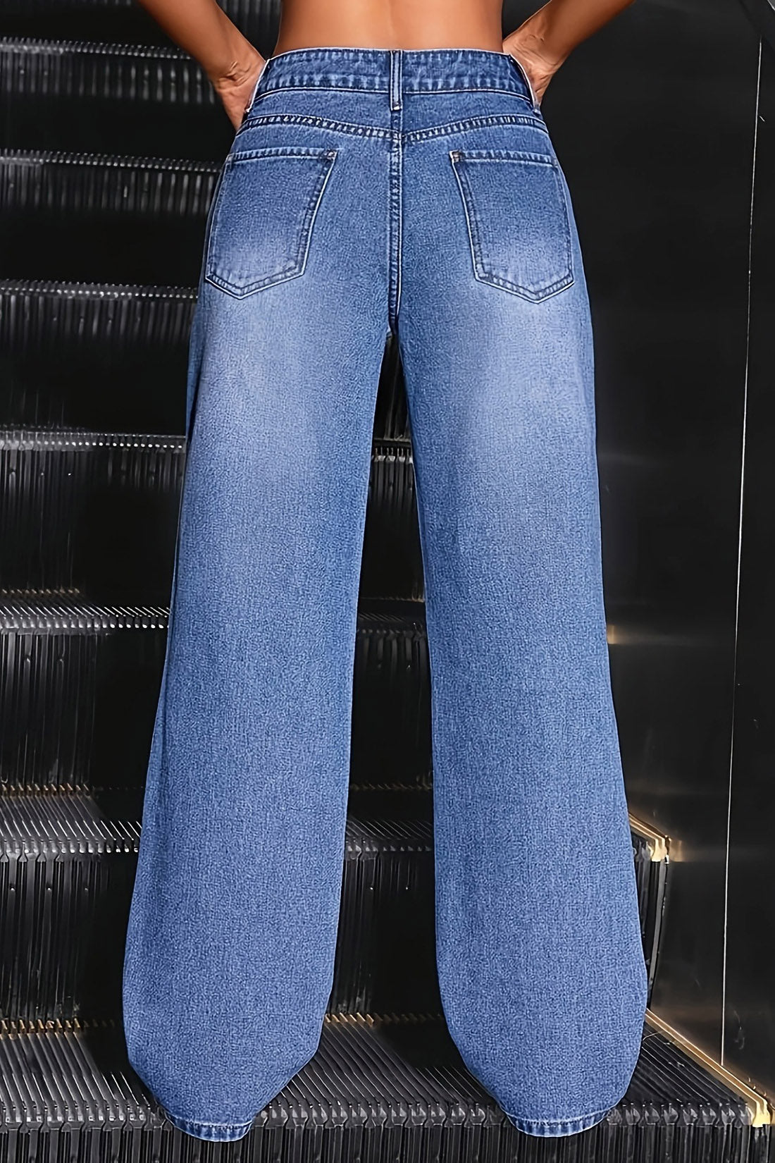 Stretch Vintage Straight Leg Jeans Lavish Daily
