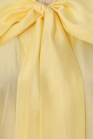 Satin Scarf-Neck Blouse Lavish Daily