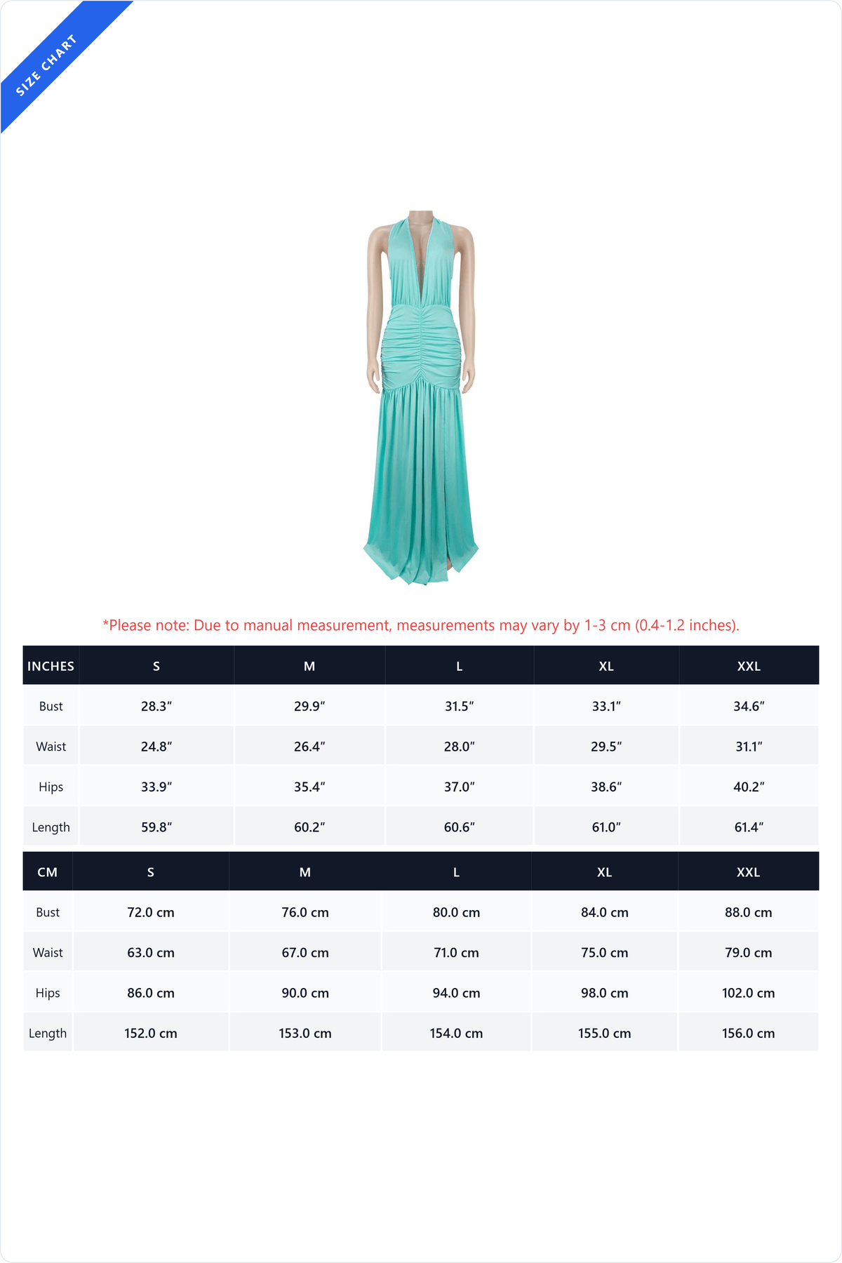 Plunging Halter Ruched High Slit Maxi Dress Lavish Daily
