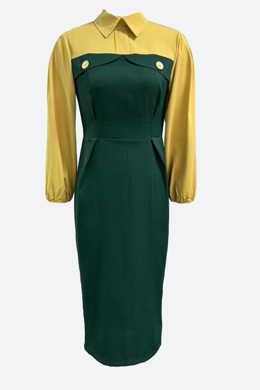 Green and Lemon Dress Lavish Daily